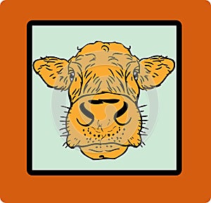 Cow card, paper poster