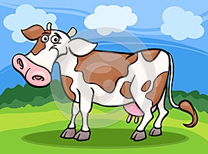 Cow farm animal cartoon illustration