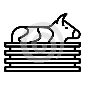 Cow fence icon outline vector. Milk farm