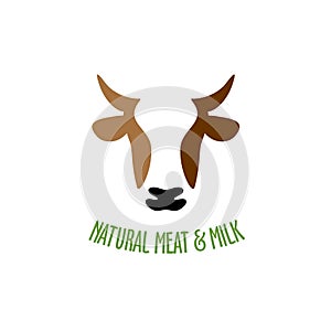 Cow head logo