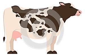 Cow icon. Farm animal. Cartoon cattle. Livestock symbol