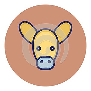 Cow Isolated VectorI con which can easily modify or edit