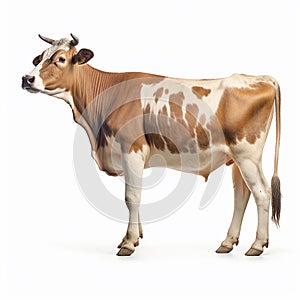 cow isolated white background