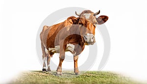 Cow, isolated on a white background, Ultra Realistic photo