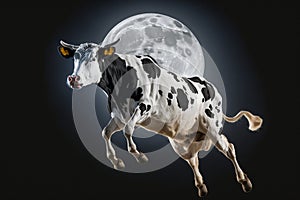 Cow Jumping Over The Moon Generative AI