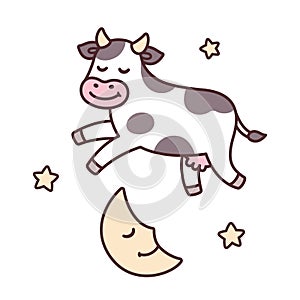 Cow jumping over moon