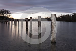 Cow Lake in Augsburg at Sunrise