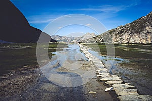 Cow lake, Lac des Vaches, in Vanoise national Park, France