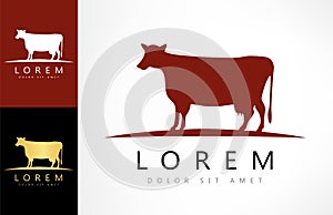 Cow logo vector