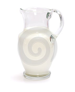 Cow milk in pitcher