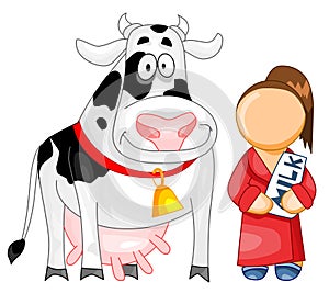 Cow and a milker