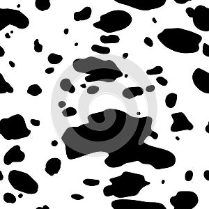 Cow. Pattern texture repeating seamless monochrome black & white.