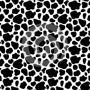 seamless cow print pattern and background vector illustration