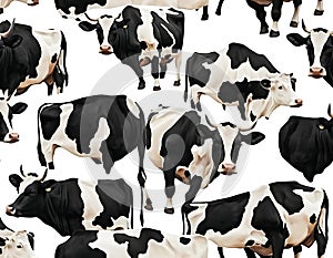 Cow print pattern with abstract black patches on white