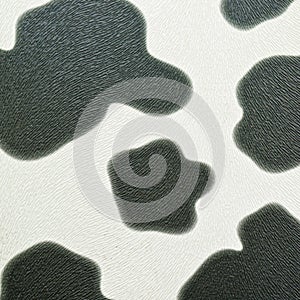 Cow print on seamless leather