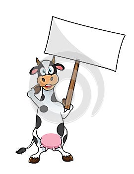 Cow protesting