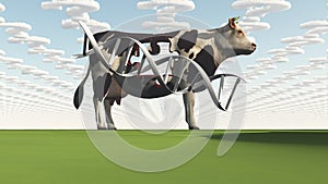 Cow and questions clouds