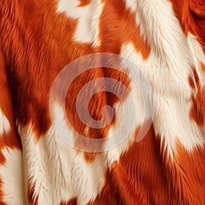 Cow red fur banner. Generate Ai