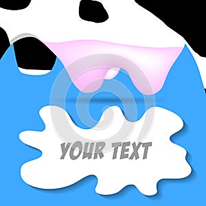 Cow's postcard for text input.