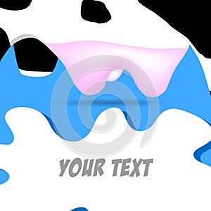 Cow's postcard for text input.