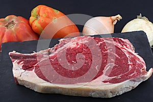 Cow steak as meat high gastronomy