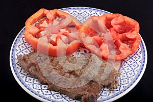 Cow steak as meat high gastronomy