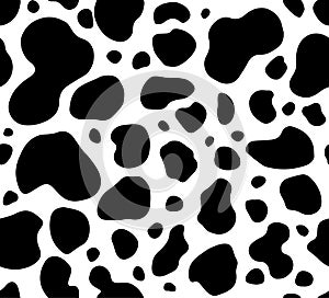 Cow texture pattern repeated seamless black white animal spot