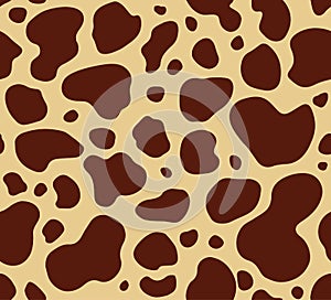 Cow texture pattern repeated seamless brown beige lactic chocolate animal jungle print spot skin fur