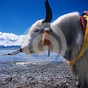 Cow in Tibet photo