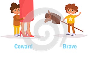Coward brave Opposite photo