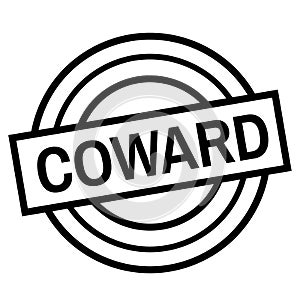 COWARD stamp on white isolated