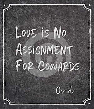Cowards Ovid quote photo