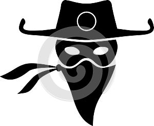 Cowboy, Bandit Vector illustration