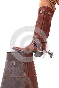 Cowboy Boot On Can