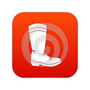 Cowboy boot icon digital red