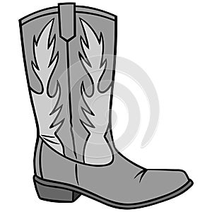 Cowboy Boot Illustration photo
