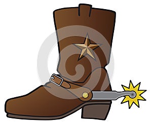 Cowboy Boot with Spur