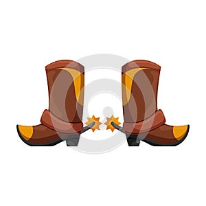 Cowboy boot vector icon.Cartoon vector icon isolated on white background cowboy boot.