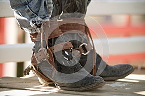 Cowboy Boots Brown Leather Rodeo Rider