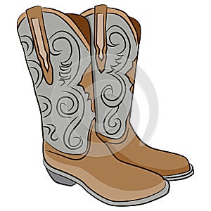 Cowboy Boots Cartoon