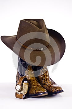 Cowboy boots and hat