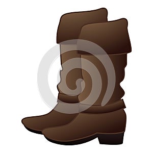 Cowboy boots icon, cartoon style