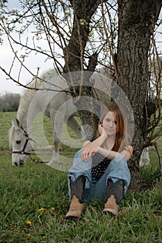 Cowboy boots and pretty girl