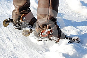 Cowboy Boots in the Snow