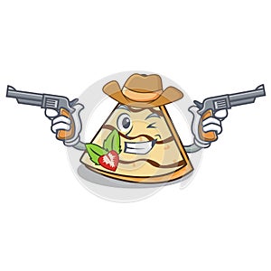 Cowboy crepe character cartoon style