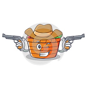 Cowboy fruit basket character cartoon