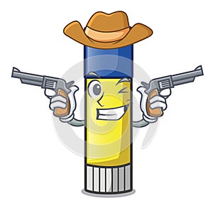 Cowboy glue stick in the cartoon shape