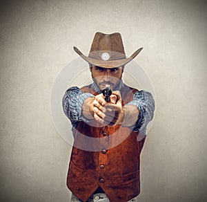 Cowboy with a gun