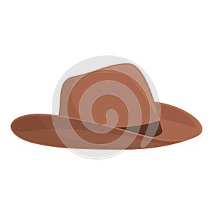 Cowboy hat clothing icon cartoon vector. Western rancher