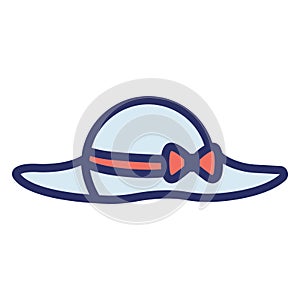 Cowboy hat, floppy hat Isolated Vector icon which can be easily modified or edited
